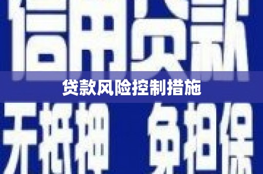 嘉兴贷款风险控制措施