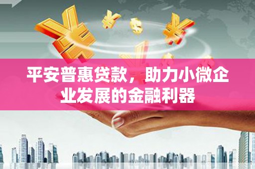 嘉兴平安普惠贷款，助力小微企业发展的金融利器