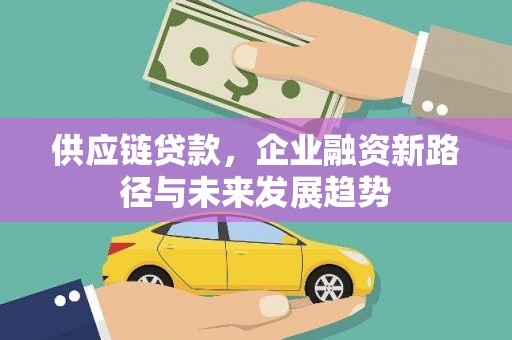 嘉兴供应链贷款，企业融资新路径与未来发展趋势