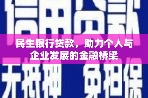 嘉兴民生银行贷款，助力个人与企业发展的金融桥梁