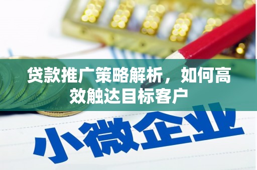 嘉兴贷款推广策略解析，如何高效触达目标客户