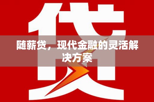 嘉兴随薪贷，现代金融的灵活解决方案