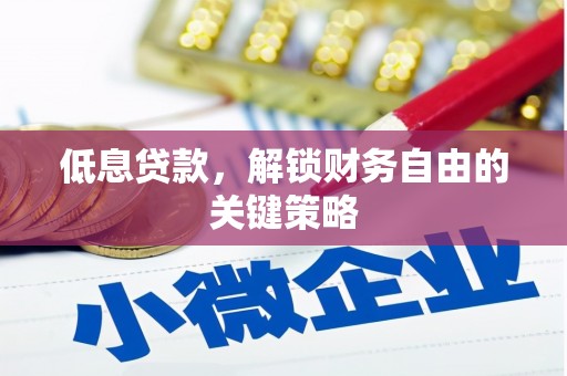 嘉兴低息贷款，解锁财务自由的关键策略