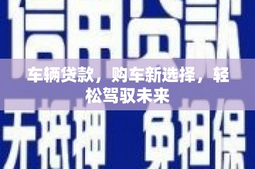 嘉兴车辆贷款，购车新选择，轻松驾驭未来