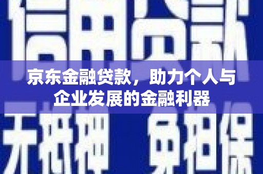 嘉兴京东金融贷款，助力个人与企业发展的金融利器