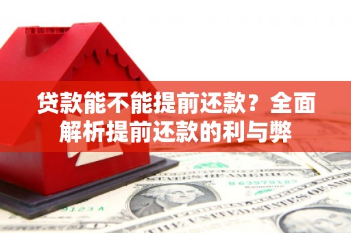 嘉兴贷款能不能提前还款？全面解析提前还款的利与弊