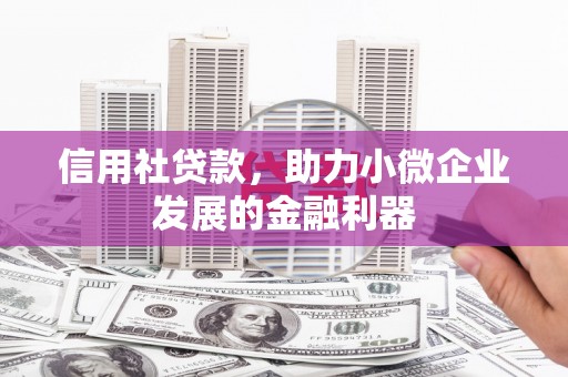嘉兴信用社贷款，助力小微企业发展的金融利器